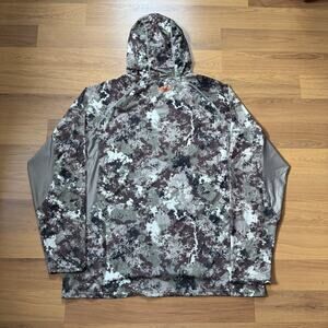 Men’s BassDash Brown Digi-Camo Camouflage Lightweight Fishing Long Sleeve Sz 2XL